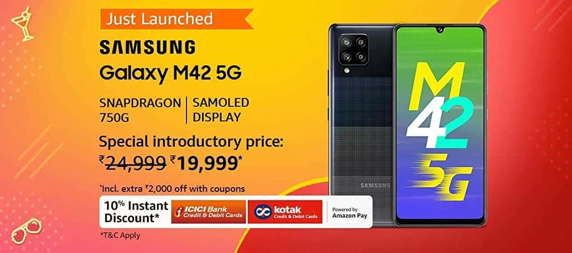 Samsung M42 5G sale is live now via Amazon India, available at just Rs.19,999
