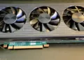 Dell's custom Radeon RX 6800 XT from an Alienware system pictured