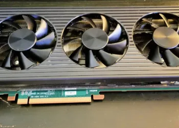 Dell's custom Radeon RX 6800 XT from an Alienware system pictured