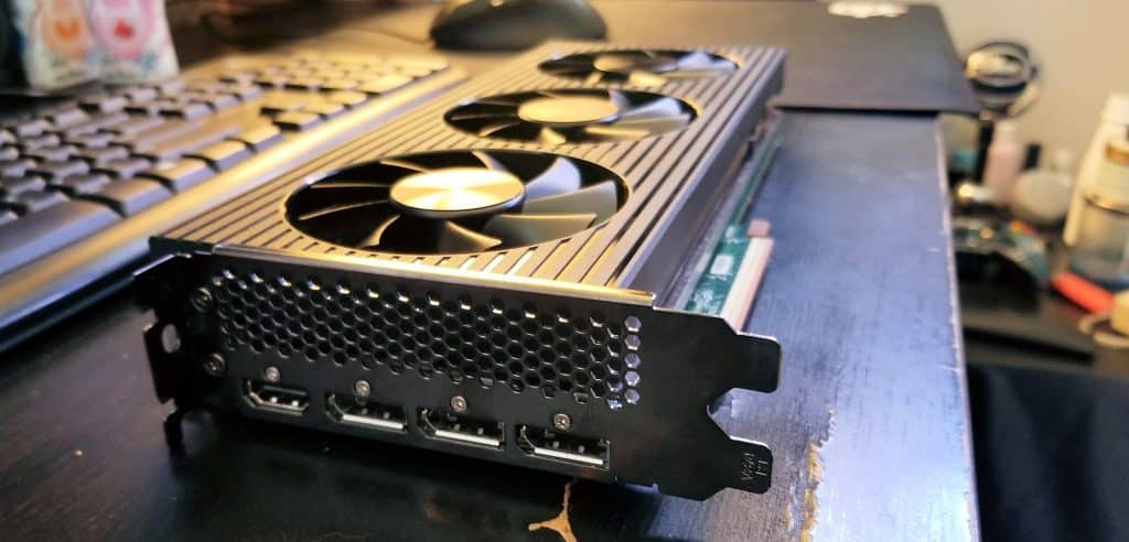 Dell's custom Radeon RX 6800 XT from an Alienware system pictured