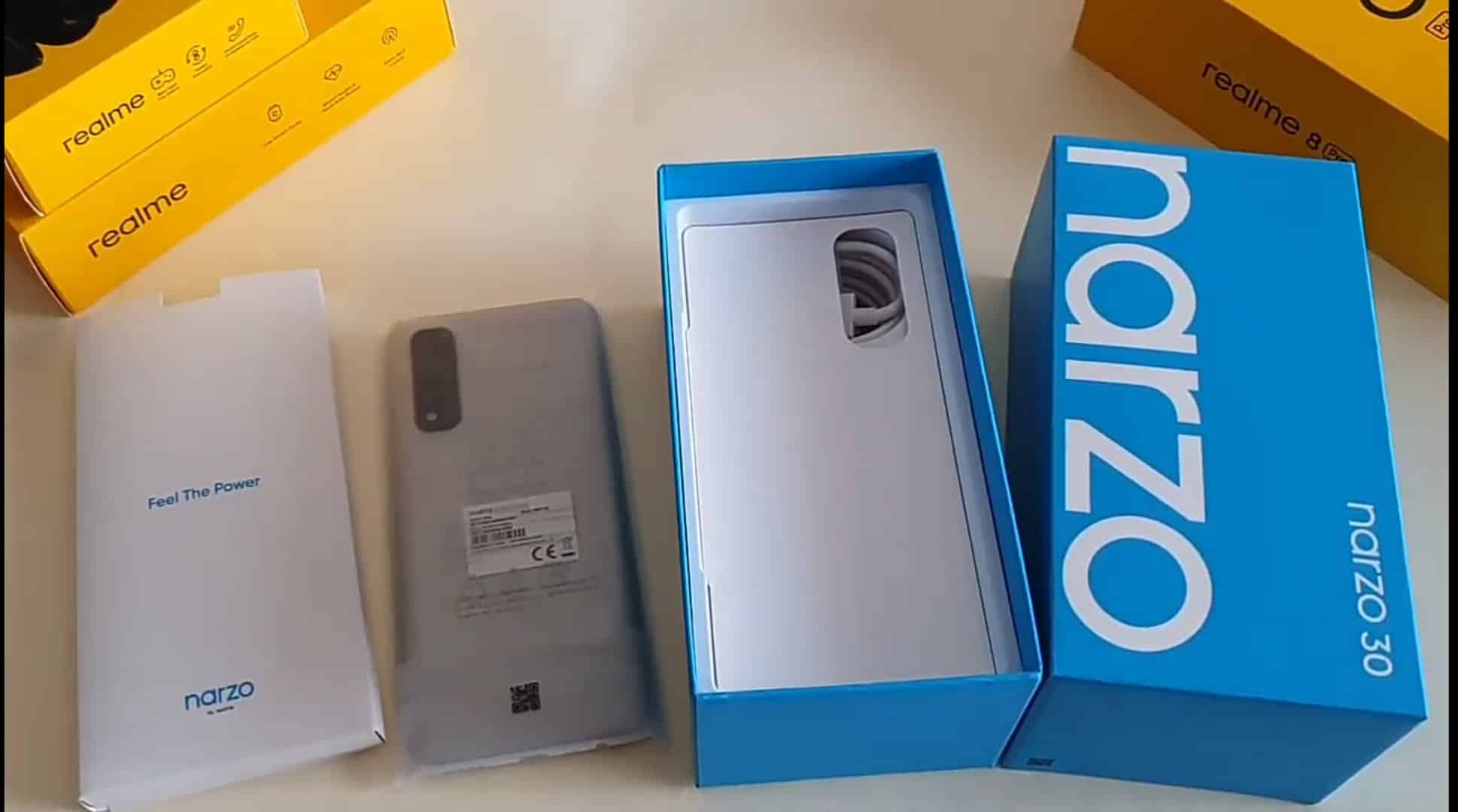 Realme Narzo 30 Unboxing video reveals specifications of the device