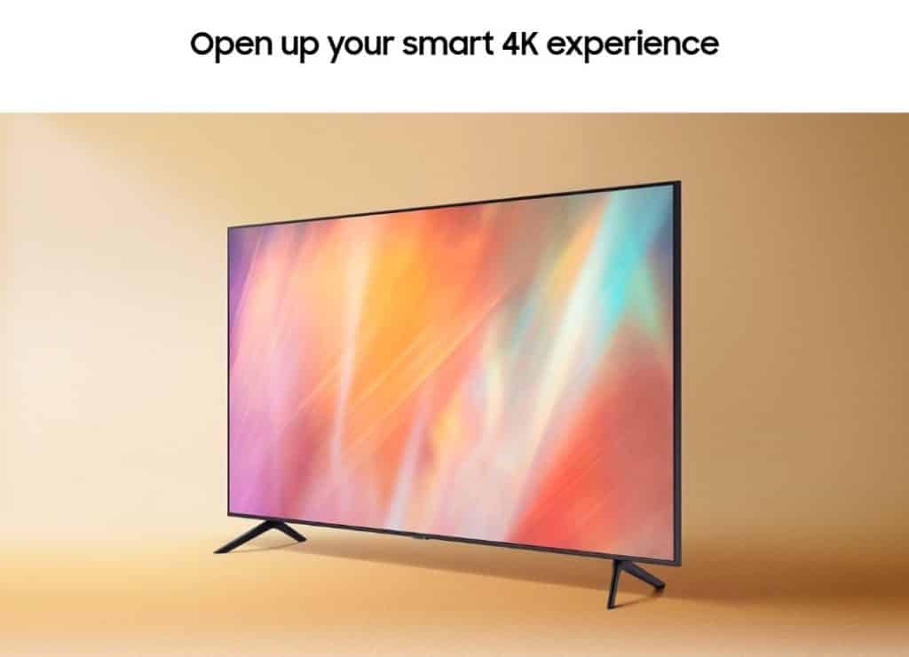 E0XimyJVUAUgy25 Samsung launches AUE60 Crystal 4K UHD Smart TV with 3-Side Bezel-less Design and Crystal Processor 4K