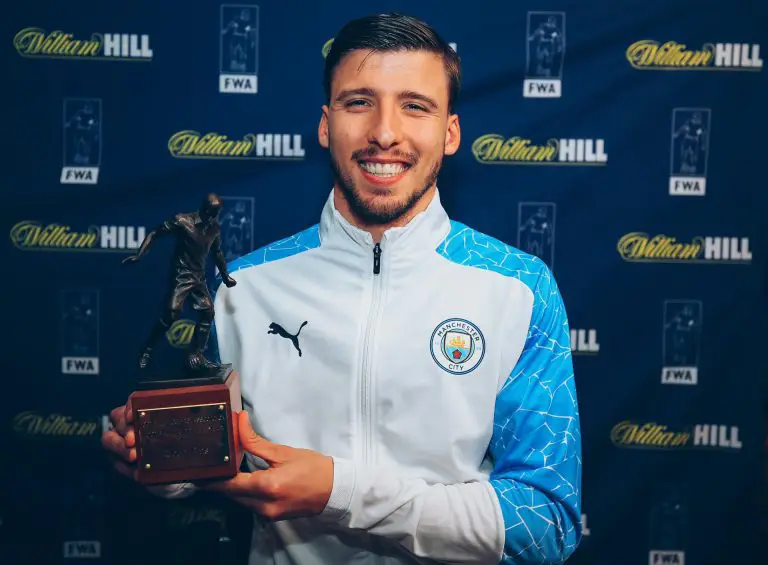 Ruben Dias awarded the FWA Player of the Year award for 20/21