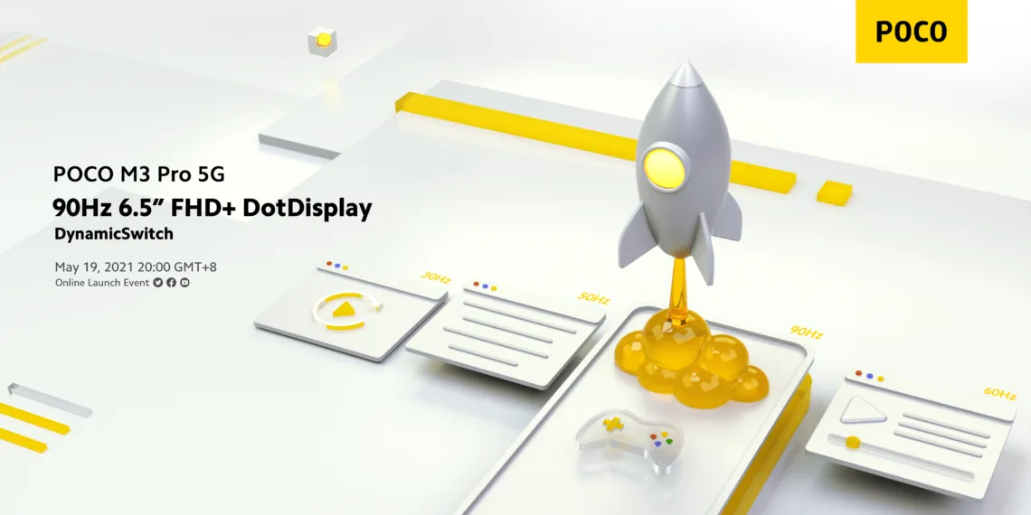 POCO M3 Pro 5G confirmed to have a 6.5-inch 90Hz display