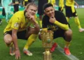 RB Leipzig 1-4 Borussia Dortmund; Sancho and Haaland brace bags 5th Pokal title