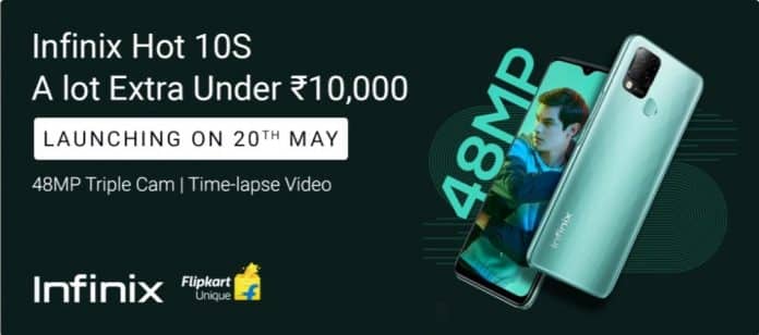 Infinix Hot 10S launching on May 20 in India Infinix Hot 10S launching on May 20 in India