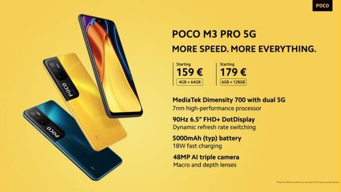 POCO M3 Pro 5G launched with Dimensity 700 SoC | Find Prices and specifications here POCO M3 Pro 5G launched with Dimensity 700 SoC | Find Prices and specifications here