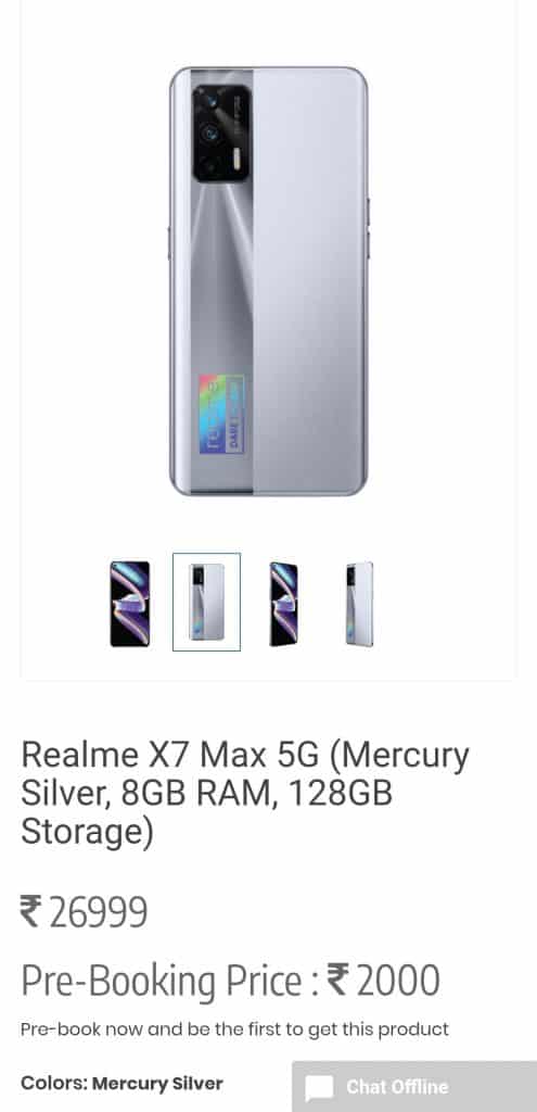 E2pk5h0VgAMU5ZC Realme X7 Max 5G pricing leaked ahead of the Indian launch