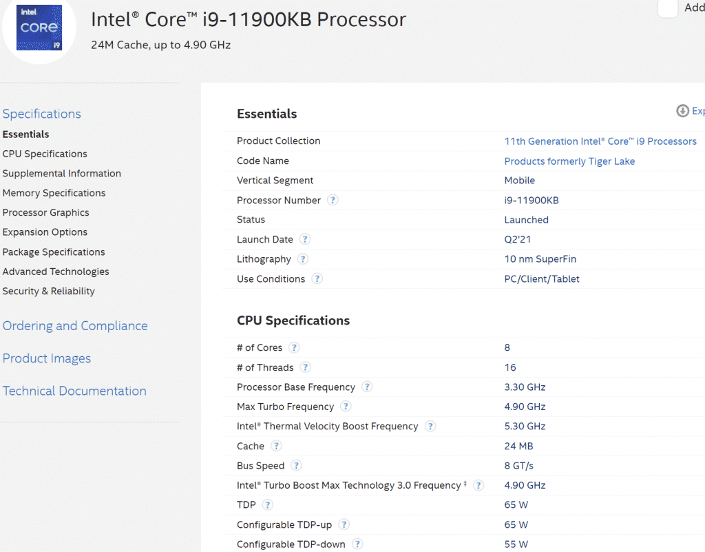 Does Intel quietly launch 10nm based Tiger Lake desktop processors?