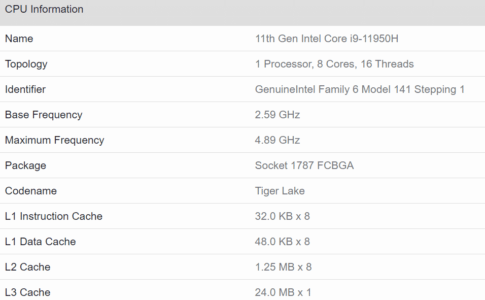 Upcoming Intel Core i9-11950H is slower than AMD Ryzen 7 5800H on Geekbench