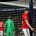 A dissapointed Phil Jones after scoring an own goal against Tottenham Hotspur at Wembley. Image: AFP