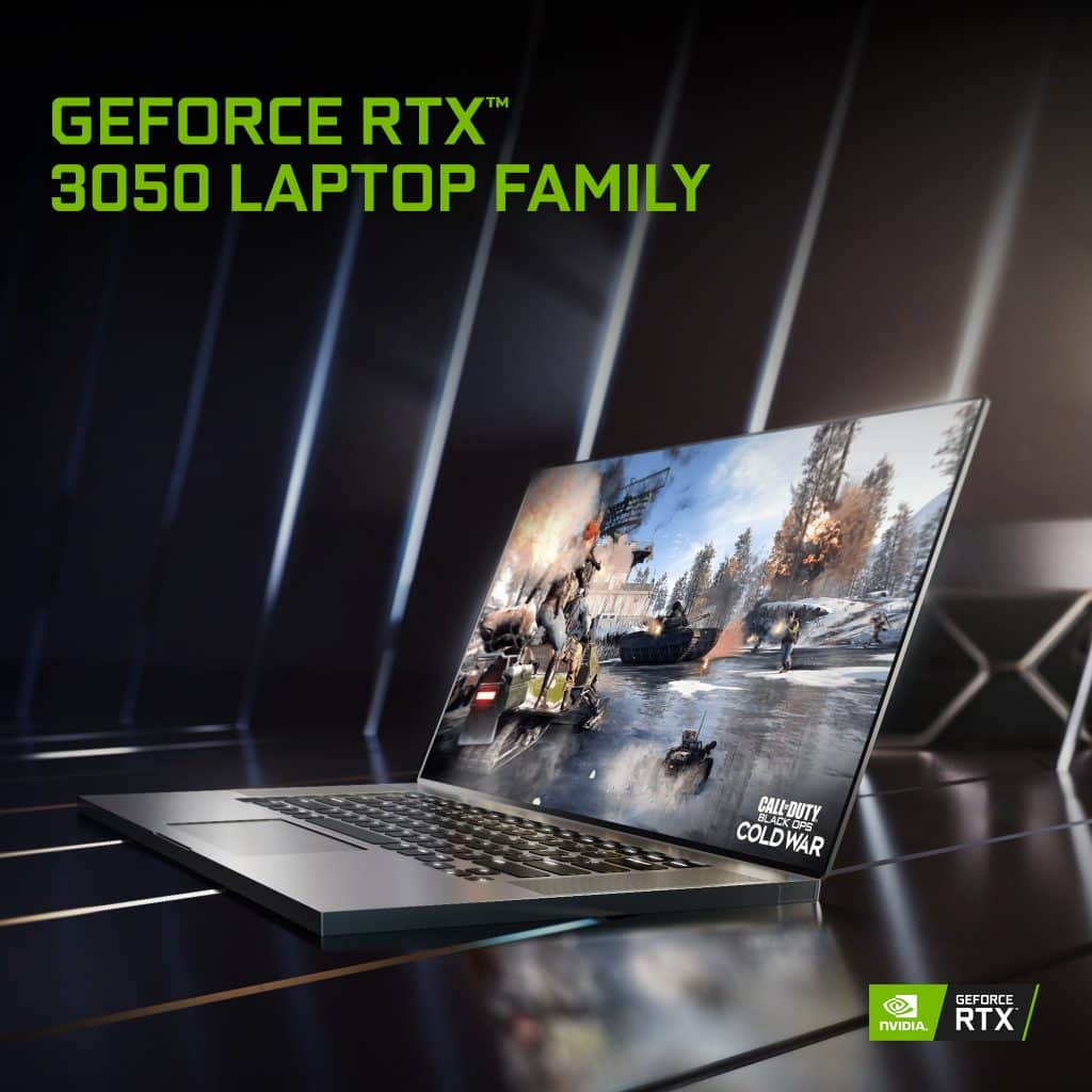 NVIDIA launches GeForce RTX 3050 series GPUs for laptops