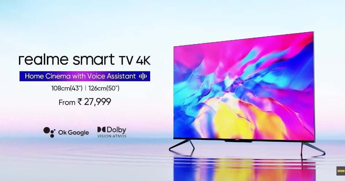 Realme Smart TV 4K launched with MediaTek chipset in India Realme Smart TV 4K launched with MediaTek chipset in India