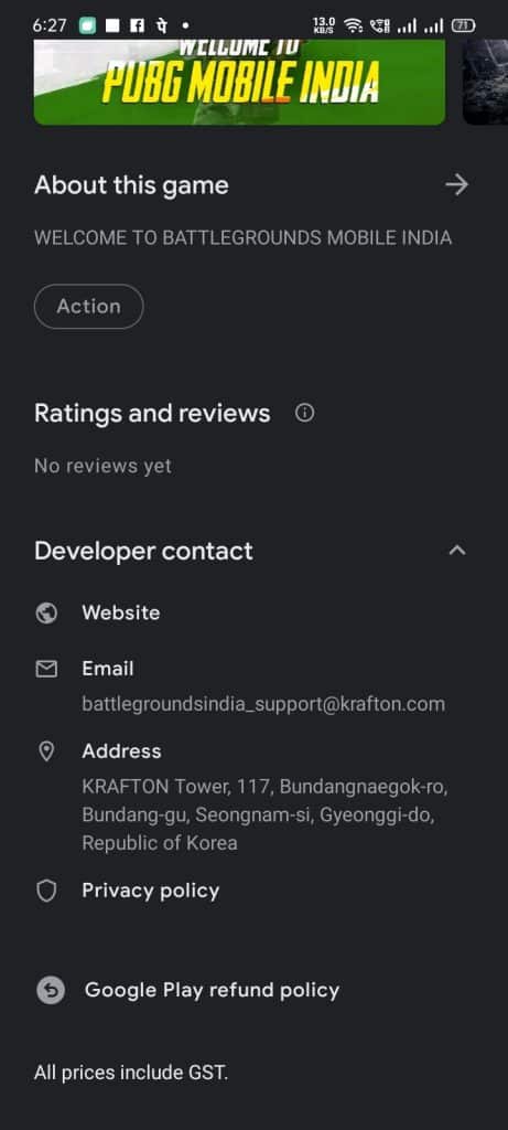 Screenshot 2021 05 14 18 27 56 47 BATTLEGROUNDS MOBILE INDIA App: First Look, App Size, Exclusive Images and How to access the App Page?