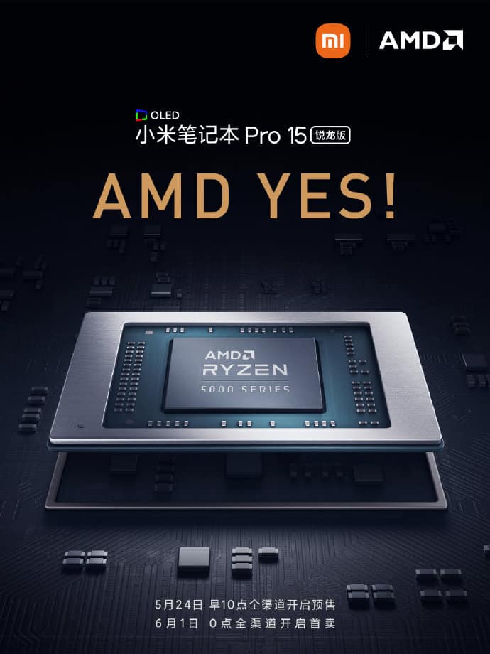 Mi Notebook Pro 15 Ryzen Edition with Ryzen 5000 processors teased by Xiaomi