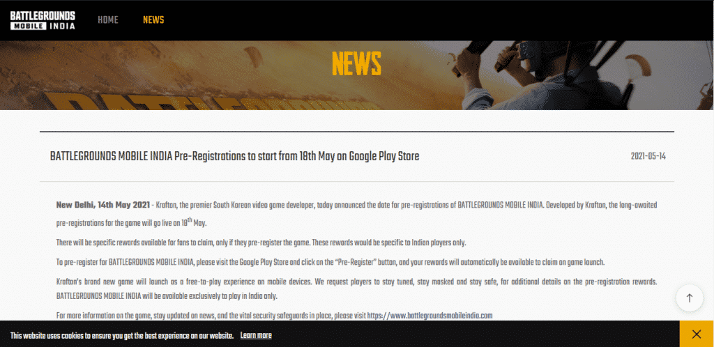 image 18 BATTLEGROUNDS MOBILE INDIA Pre-registration is starting from 18th May in India