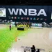 Oct 6, 2020; Bradenton, Florida, USA; The Seattle Storm are presented with the championship trophy after winning the 2020 WNBA Finals at IMG Academy. Mandatory Credit: Mary Holt-USA TODAY Sports