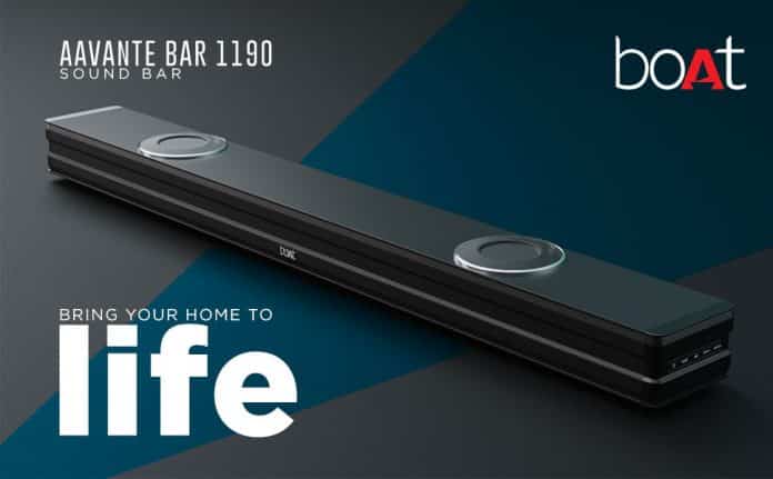 boAt AAVANTE Bar 1190 Bluetooth Soundbar with 90W output is now available at ₹ 4,499 boAt AAVANTE Bar 1190 Bluetooth Soundbar with 90W output is now available at ₹ 4,499