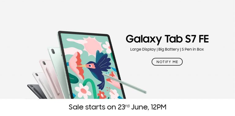 New Samsung Galaxy Tab S7 FE to available from 23rd June on Amazon India