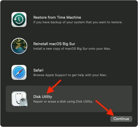 Click on Continue 1 1 How to move back to macOS Big Sur from macOS 12 Monterey?