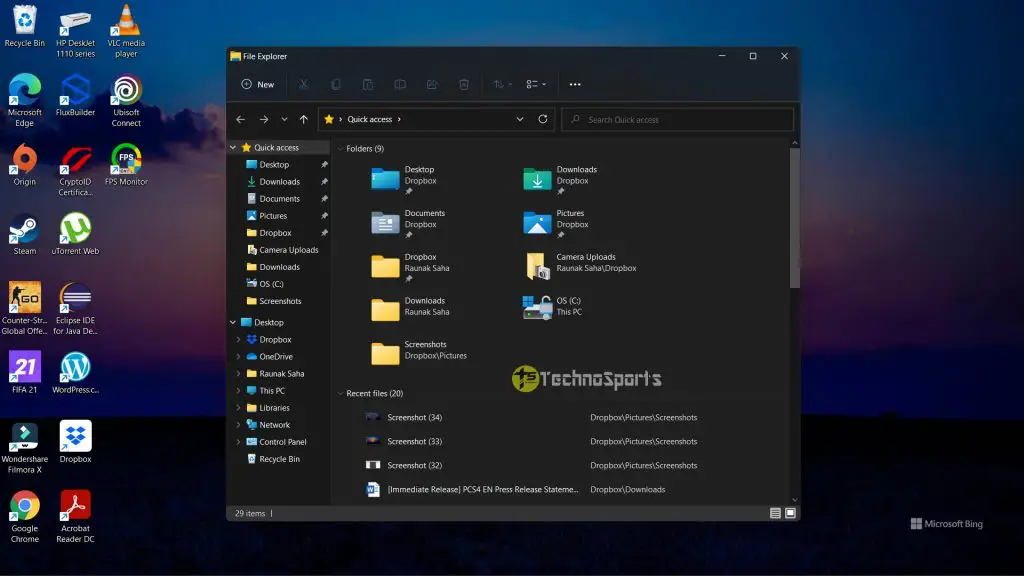 File Explorer - Windows 11 First Preview_TechnoSports.co.in