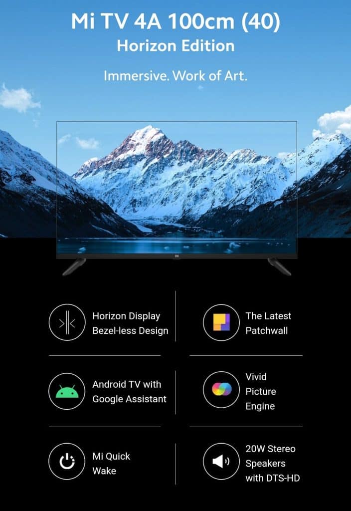 Mi TV 4A 40 Horizon Edition launched in India with Android based UI