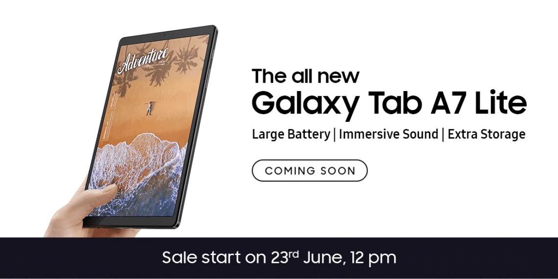 Samsung Galaxy Tab A7 Lite launching on June 23 in India