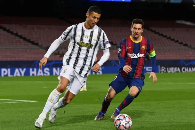 ronaldo messi leg insurance Champions League