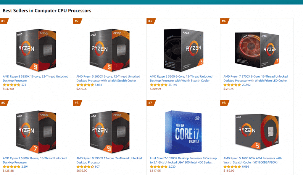 AMD Ryzen 9 5950X becomes the best-selling CPU on Amazon US as price becomes 9
