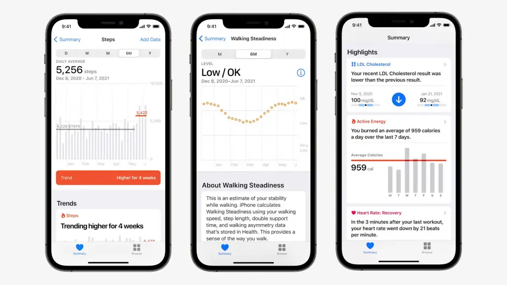 Apple's Walking Steadiness will allow accessing the fall risk using its Health App