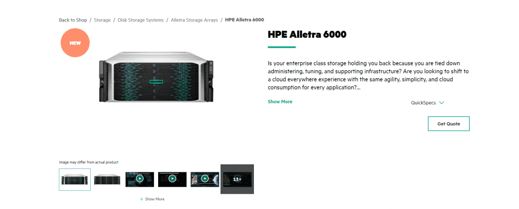 Screenshot 1608 New HPE Alletra 6000 series storage solutions use AMD EPYC Processors
