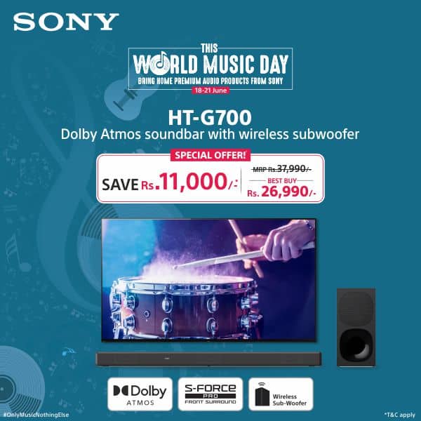 WMD IR G700 SNS Sony India introduces Special Offers to celebrate World Music Day