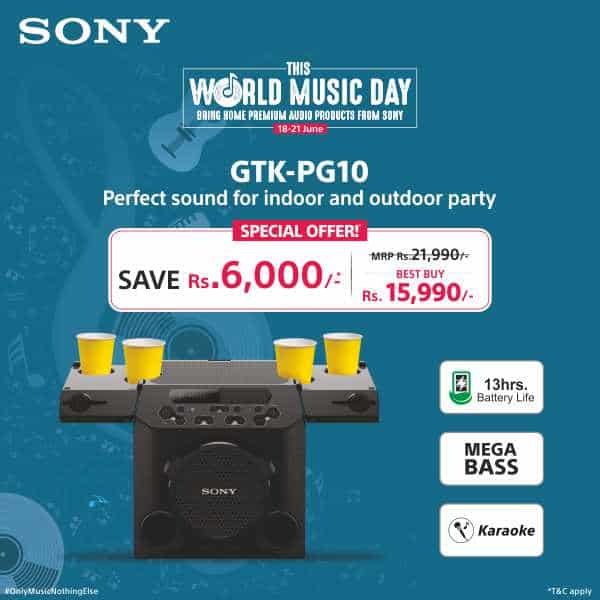 WMD IR PG10 SNS Sony India introduces Special Offers to celebrate World Music Day