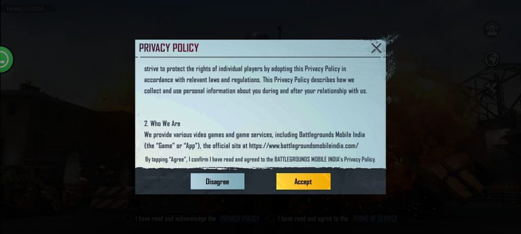 WhatsApp Image 2021 06 18 at 3.19.15 AM 1 Battlegrounds Mobile India early access: Privacy Policy after Installing the game