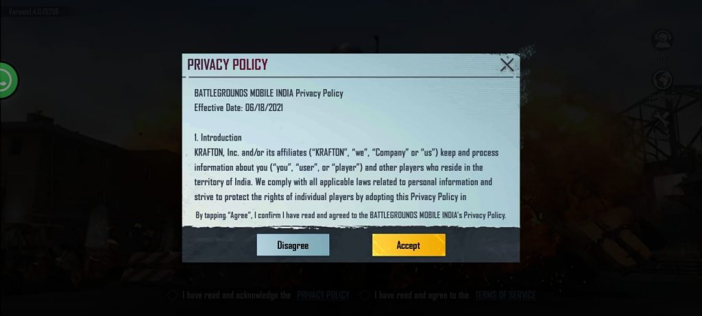 WhatsApp Image 2021 06 18 at 3.19.15 AM Battlegrounds Mobile India early access: Privacy Policy after Installing the game