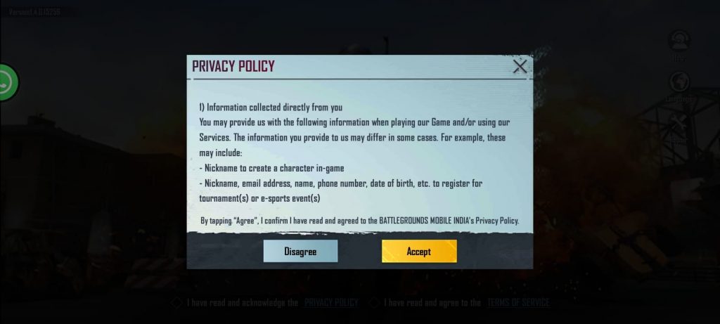 WhatsApp Image 2021 06 18 at 3.19.16 AM 1 Battlegrounds Mobile India early access: Privacy Policy after Installing the game
