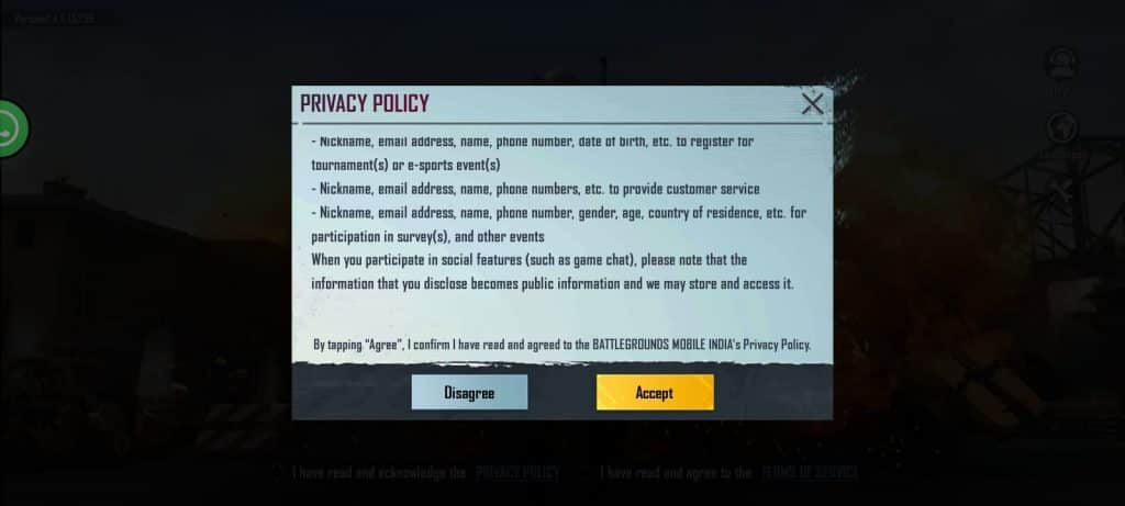 WhatsApp Image 2021 06 18 at 3.19.16 AM 2 Battlegrounds Mobile India early access: Privacy Policy after Installing the game