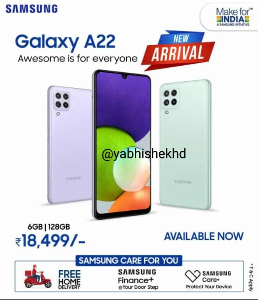 image 105 Samsung Galaxy A22 4G Indian variant price revealed