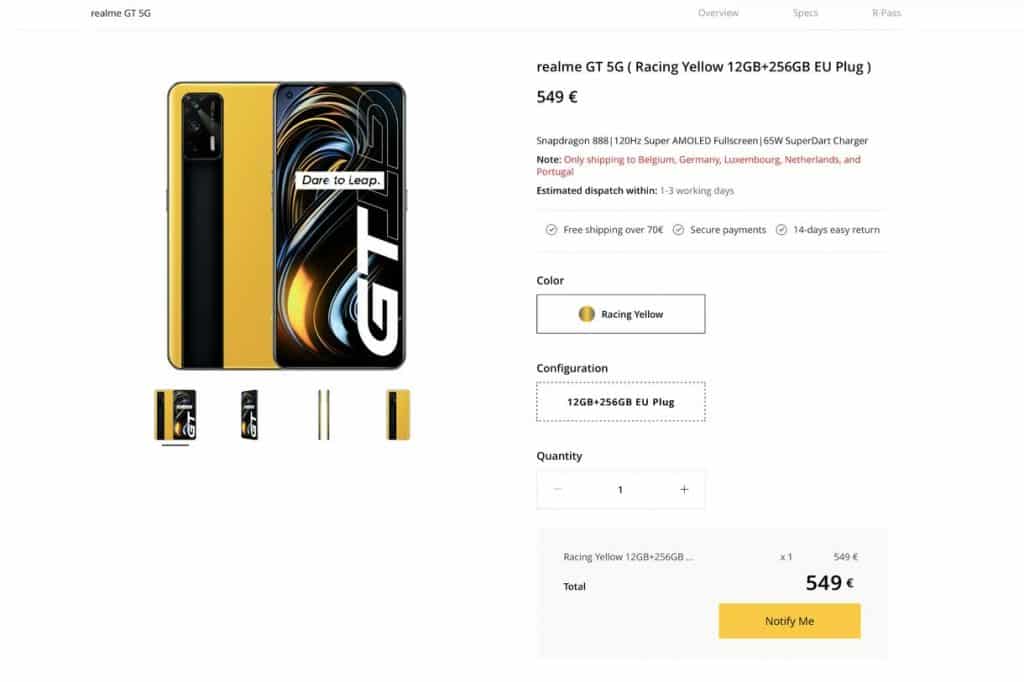 image 22 Realme GT global launch is scheduled for 15th June | Price leaked