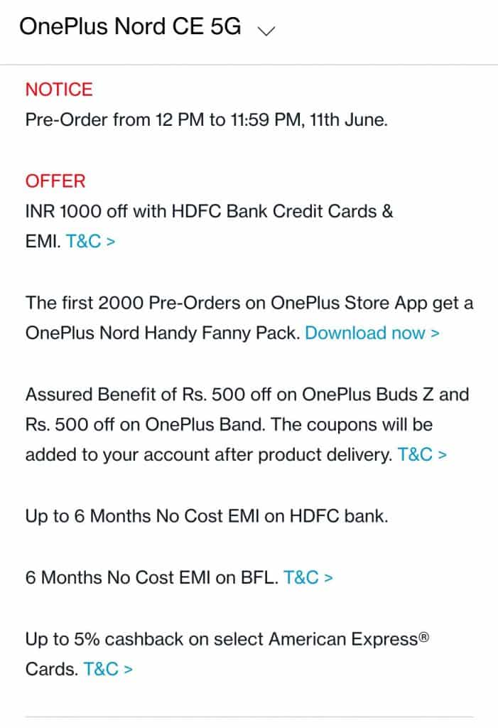 image 36 OnePlus Nord CE 5G First Sale starts at 12 PM on 11th June | Priced at Rs.22,999 | Offers