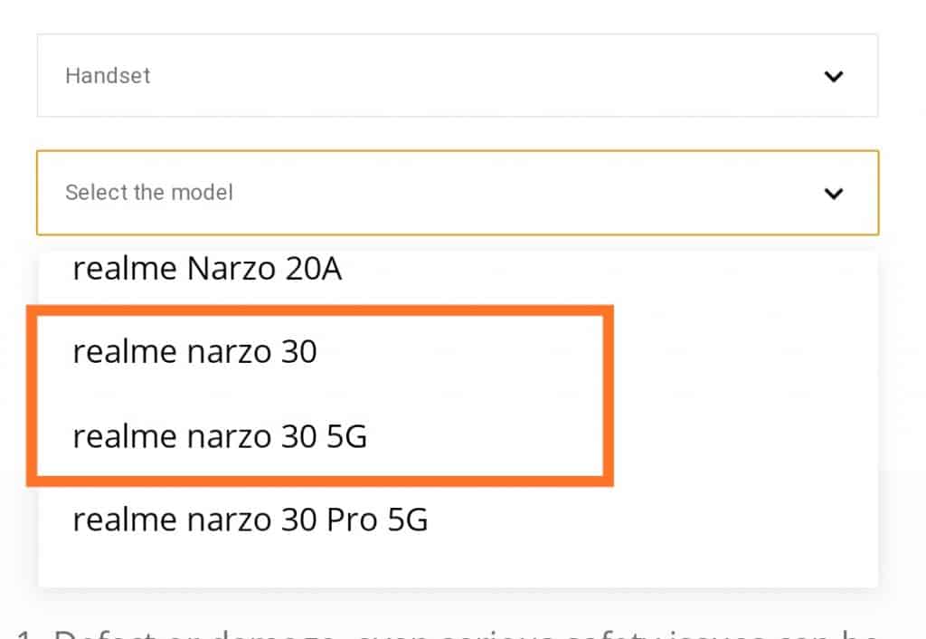 image 53 Realme Narzo 30 4G and 5G models Listed on Realme India support website and poster spotted in a shop