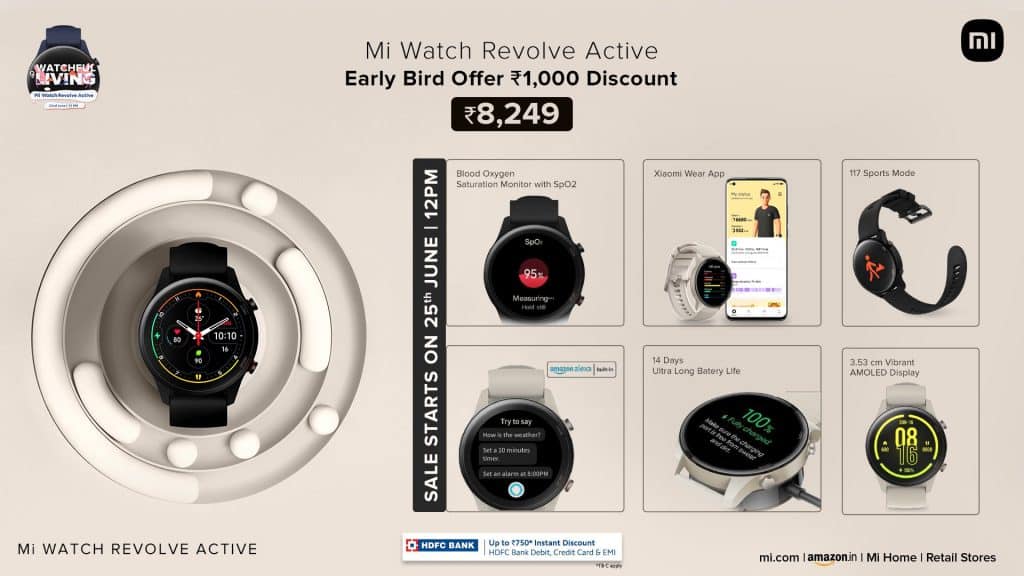 image 92 Mi Watch Revolve Active launched in India | Special Early Bird offer