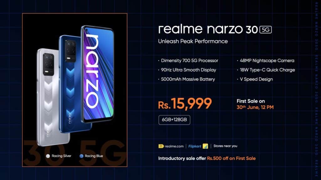 image 93 Realme Narzo 30 and Narzo 30 5G launched in India | Specifications, Price and Availability