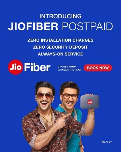 JioFiber launches new postpaid plans with no upfront entry cost
