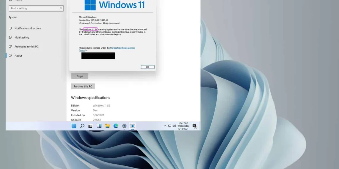 Windows 11 SE spotted at latest leaked images