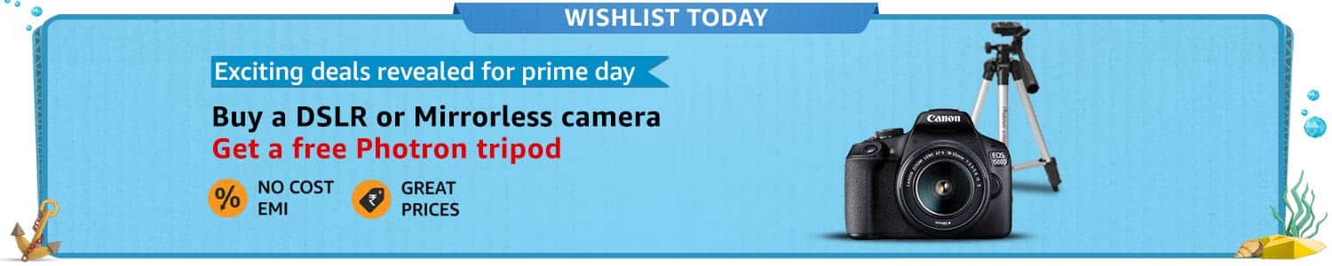 Buy a DLSR or Mirrorless camera on Amazon Prime Day and get a free tripod