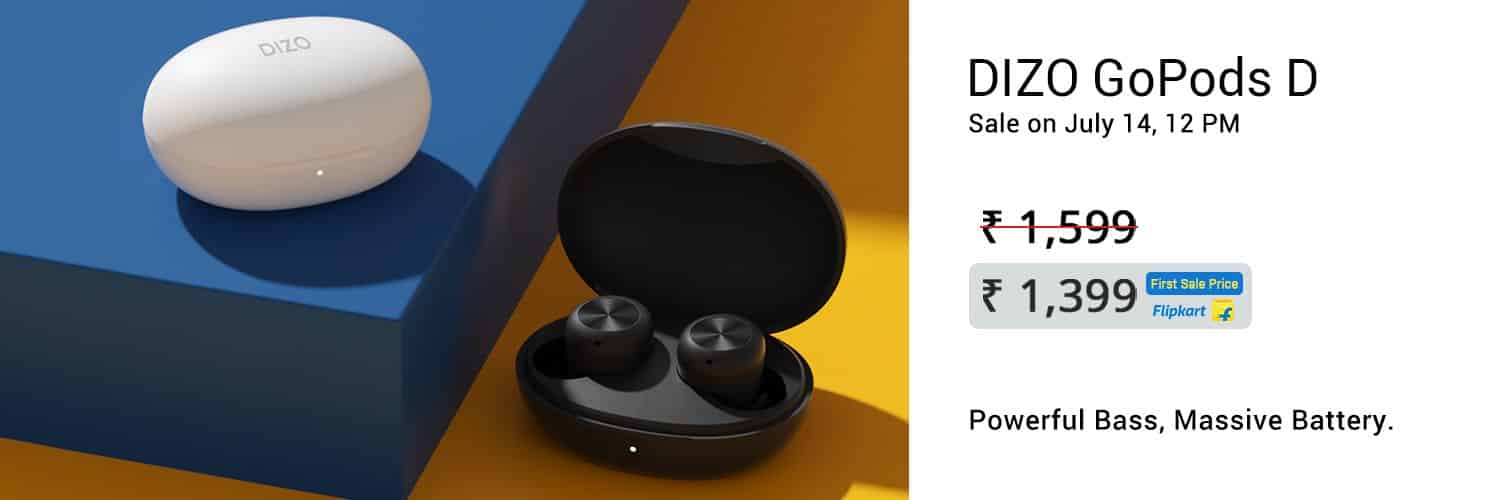 DIZO GoPods D sold out within hours on its first sale in India