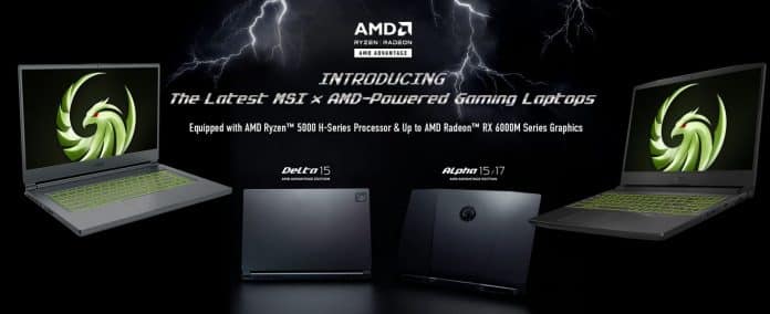 MSI launches the new Delta 15 and Alpha 15/17 AMD Advantage gaming laptops