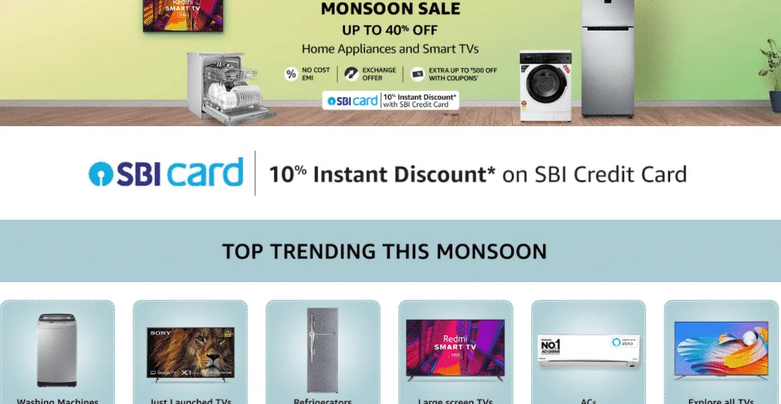 Amazon India announces great offers on Monsoon Appliances