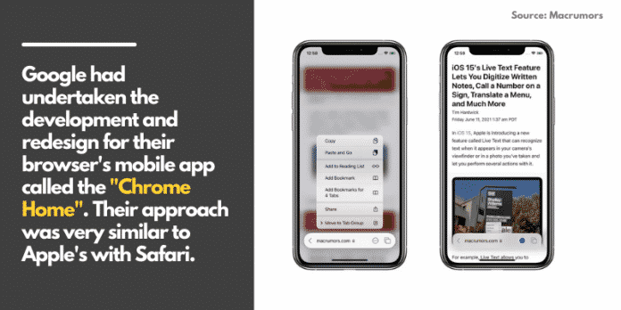 Ex-Google Employee claims Chrome Ditched Redesign Similar to iOS 15 Safari Ex-Google Employee claims Chrome Ditched Redesign Similar to iOS 15 Safari